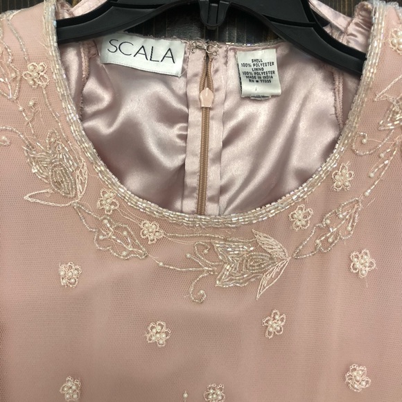 SCALA Beautiful Pale Pink Mother of the Bride Dress Sz XL - Picture 3 of 12